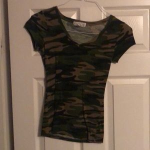 Camo V Neck